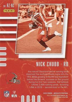2020 Panini Absolute - Red Zone #RZ-NC Nick Chubb Back