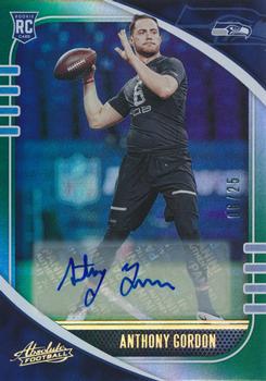 2020 Panini Absolute - Signature Rookies Spectrum Green #105 Anthony Gordon Front