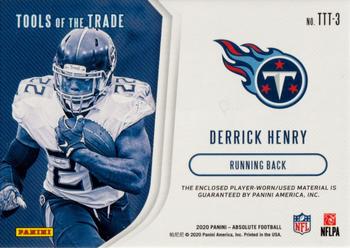 2020 Panini Absolute - Tools of the Trade Triple Prime #TTT-3 Derrick Henry Back