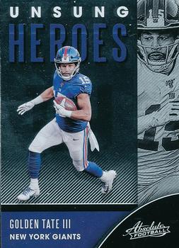 2020 Panini Absolute - Unsung Heroes #UH-GT Golden Tate III Front