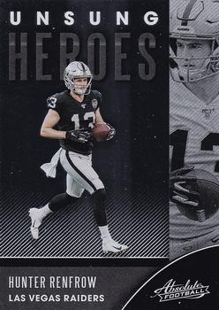 2020 Panini Absolute - Unsung Heroes #UH-HR Hunter Renfrow Front