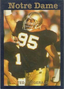 1988 Notre Dame Fighting Irish #10 Ted FitzGerald Front