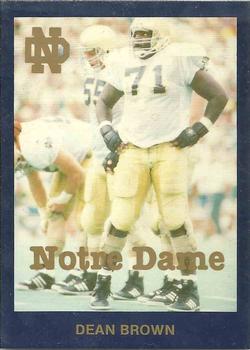 1988 Notre Dame Fighting Irish #20 Dean Brown Front