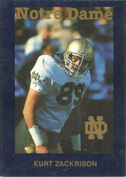 1988 Notre Dame Fighting Irish #35 Kurt Zackrison Front