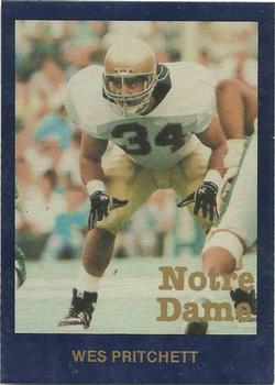 1988 Notre Dame Fighting Irish #43 Wes Pritchett Front