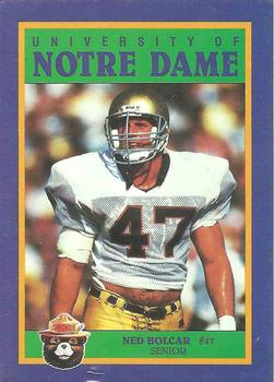 1988 Notre Dame Fighting Irish Smokey #NNO Ned Bolcar Front
