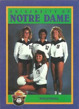 1988 Notre Dame Fighting Irish Smokey #NNO Volleyball Front