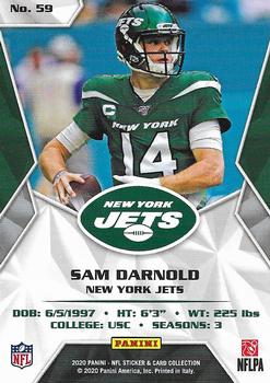 2020 Panini Sticker & Card Collection - Cards #59 Sam Darnold Back