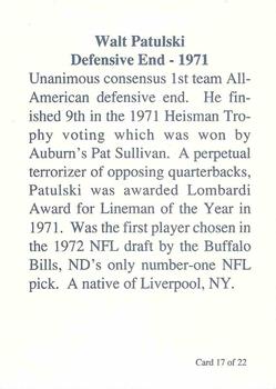 1989 Notre Dame Fighting Irish: 1964-87 #17 Walt Patulski Back