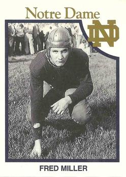 1990 Notre Dame Fighting Irish Greats #12 Fred Miller Front