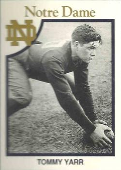 1990 Notre Dame Fighting Irish Greats #13 Tommy Yarr Front