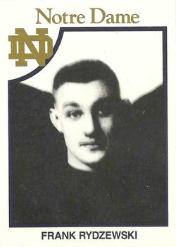1990 Notre Dame Fighting Irish Greats #14 Frank Rydzewski Front