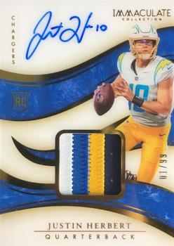 2020 Panini Immaculate Collection #103 Justin Herbert Front