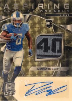 2020 Panini Spectra - Aspiring Patch Autographs Gold #5 D'Andre Swift Front