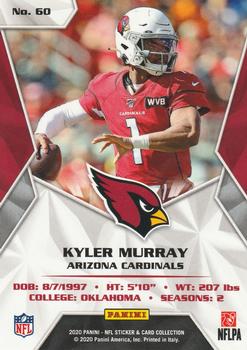 2020 Panini Sticker & Card Collection - Cards Silver #60 Kyler Murray Back