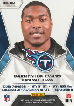 2020 Panini Sticker & Card Collection - Cards Silver #80 Darrynton Evans Back