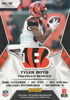 2020 Panini Sticker & Card Collection - Cards Blue #10 Tyler Boyd Back