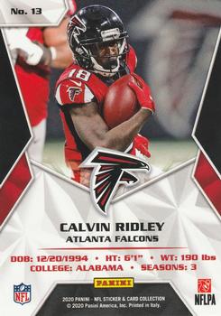 2020 Panini Sticker & Card Collection - Cards Blue #13 Calvin Ridley Back