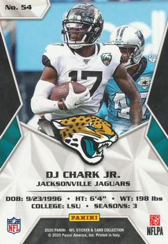 2020 Panini Sticker & Card Collection - Cards Blue #54 DJ Chark Jr. Back