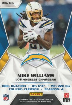 2020 Panini Sticker & Card Collection - Cards Blue #66 Mike Williams Back