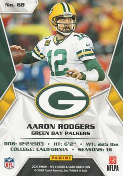2020 Panini Sticker & Card Collection - Cards Blue #68 Aaron Rodgers Back