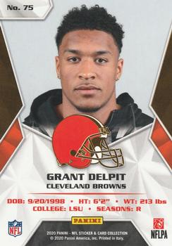 2020 Panini Sticker & Card Collection - Cards Blue #75 Grant Delpit Back