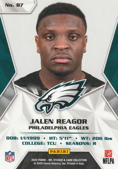 2020 Panini Sticker & Card Collection - Cards Blue #87 Jalen Reagor Back