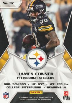 2020 Panini Sticker & Card Collection - Cards Gold #37 James Conner Back