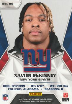 2020 Panini Sticker & Card Collection - Cards Gold #86 Xavier McKinney Back