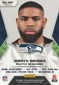 2020 Panini Sticker & Card Collection - Cards Gold #100 Jordyn Brooks Back