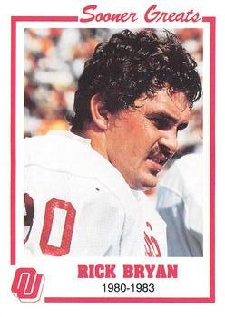 1988 Oklahoma Sooners Greats #4 Rick Bryan Front
