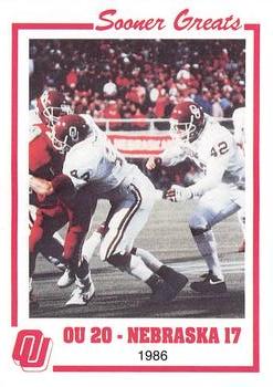 1988 Oklahoma Sooners Greats #28 '86 Sooner Great Game Front