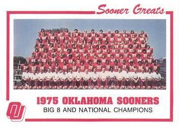 1988 Oklahoma Sooners Greats #29 '75 Sooners Front