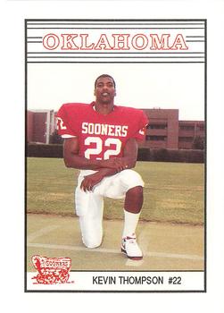 1989 Oklahoma Sooners Police #NNO Kevin Thompson Front