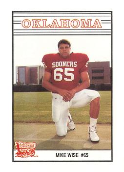1989 Oklahoma Sooners Police #NNO Mike Wise Front