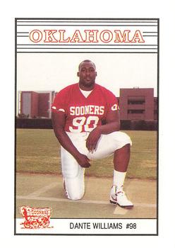 1989 Oklahoma Sooners Police #NNO Dante Williams Front