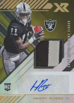 2020 Panini XR - Rookie Swatch Autographs Gold #RSA-HR Henry Ruggs III Front