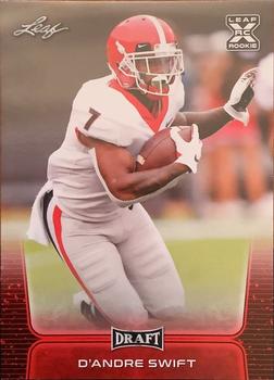 2020 Leaf Draft - Red #10 D'Andre Swift Front