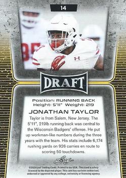 2020 Leaf Draft - Red #14 Jonathan Taylor Back