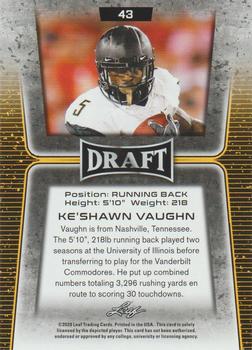 2020 Leaf Draft - Red #43 Ke'Shawn Vaughn Back