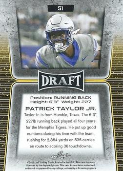 2020 Leaf Draft - Red #51 Patrick Taylor Jr. Back