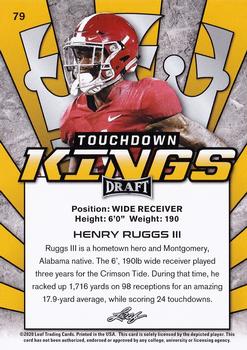 2020 Leaf Draft - Red #79 Henry Ruggs III Back