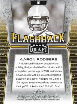 2020 Leaf Draft - Red #91 Aaron Rodgers Back
