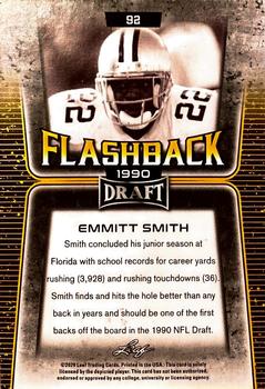 2020 Leaf Draft - Red #92 Emmitt Smith Back