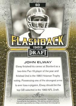 2020 Leaf Draft - Red #93 John Elway Back