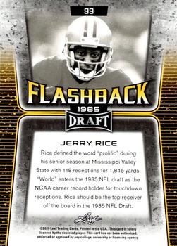 2020 Leaf Draft - Red #99 Jerry Rice Back
