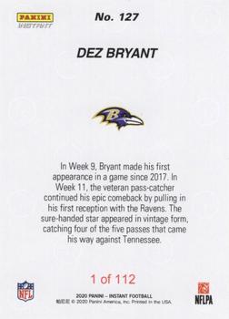 2020 Panini Instant NFL #127 Dez Bryant Back