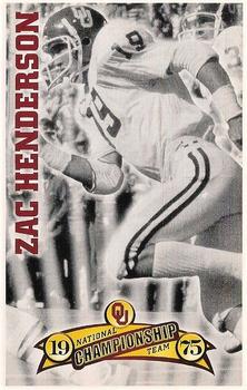 2000 Conoco/Pizza Hut Oklahoma Sooners #NNO Zac Henderson Front