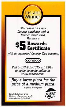 2000 Conoco/Pizza Hut Oklahoma Sooners #NNO Set 2 Cover Card Back
