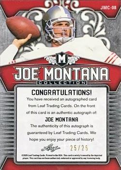 2020 Leaf Metal Joe Montana Collection - Blue #JMC-08 Joe Montana Back